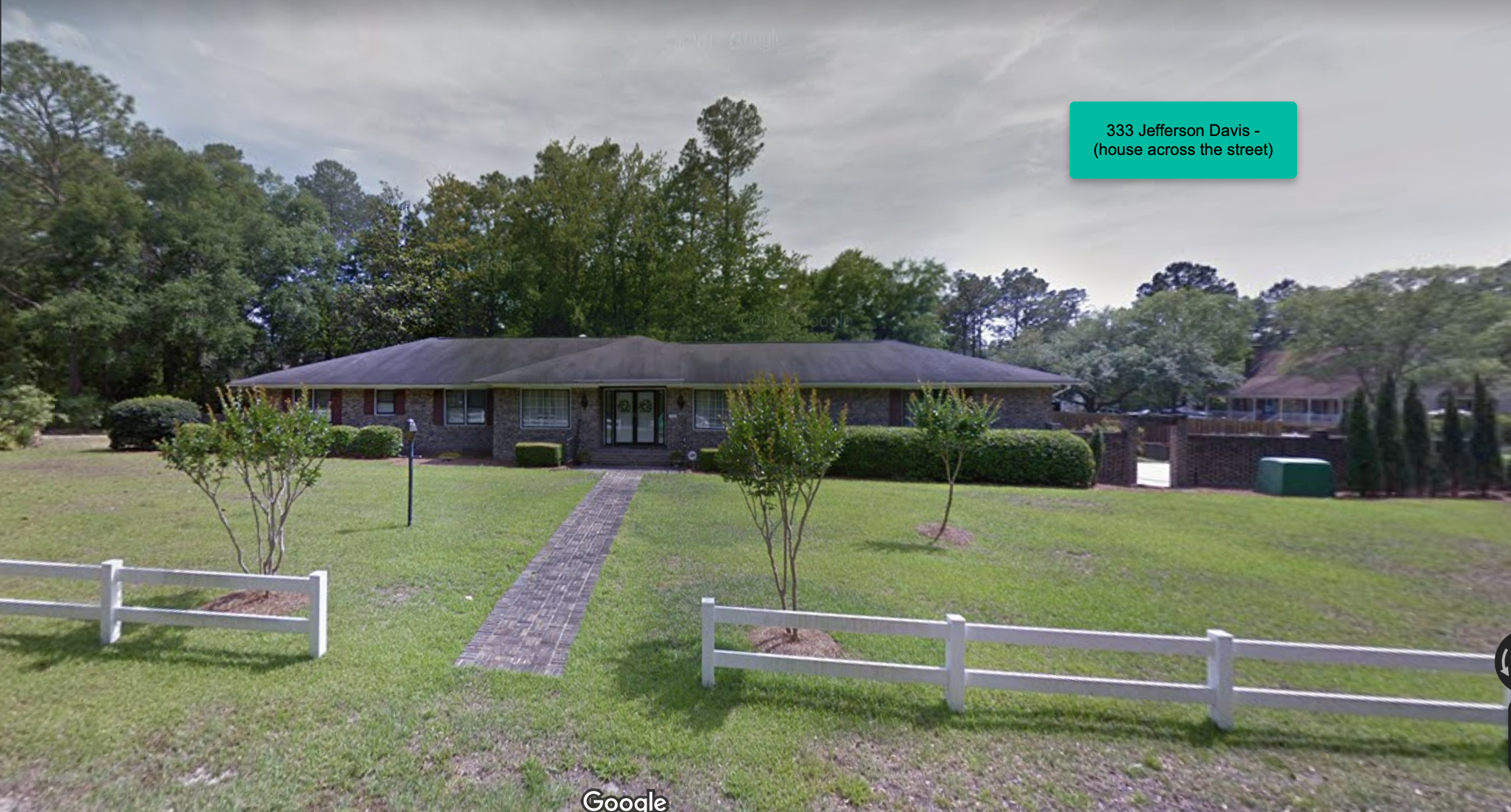 House across the street 333 Jefferson Davis