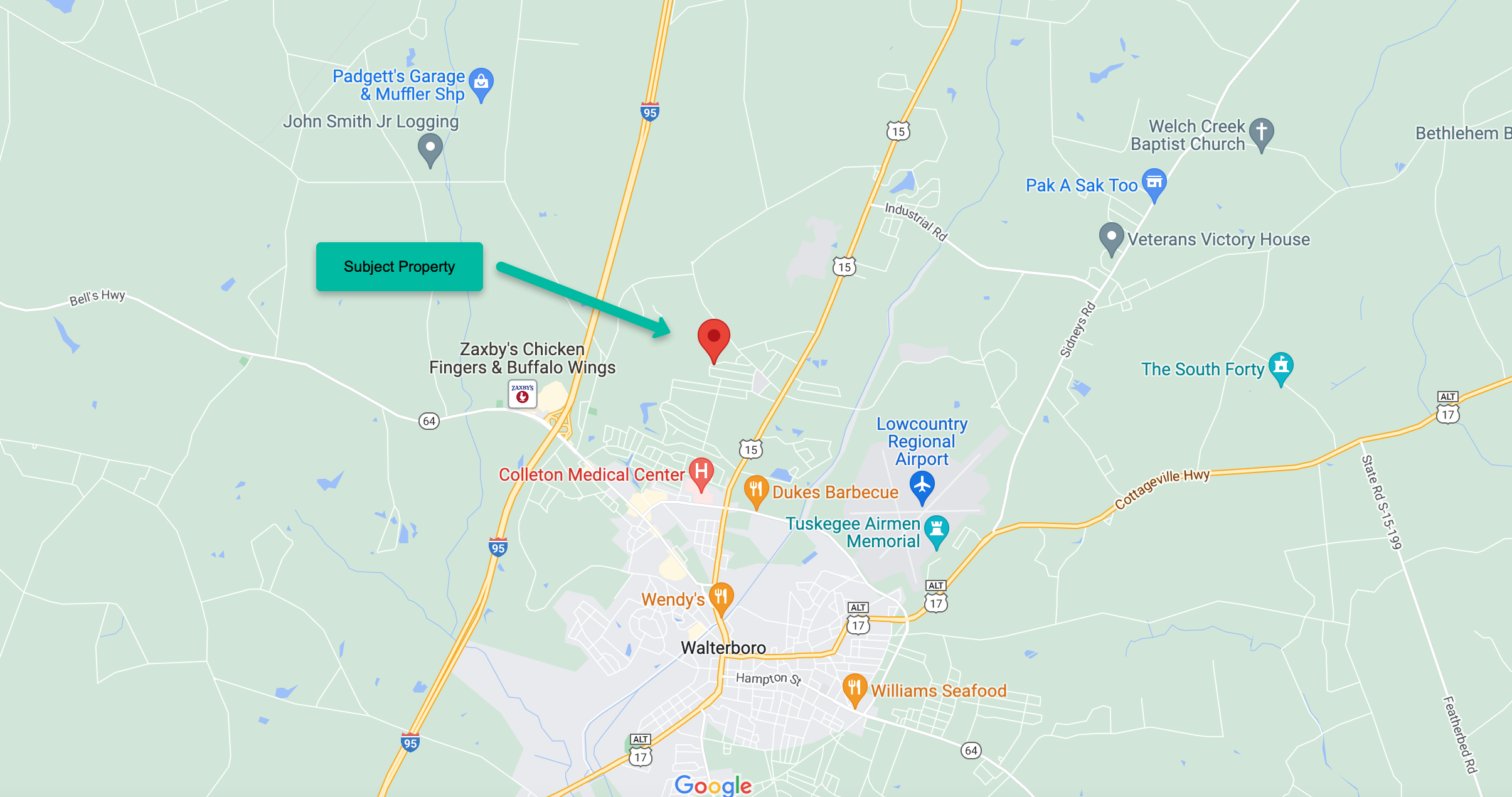 Walterboro Map