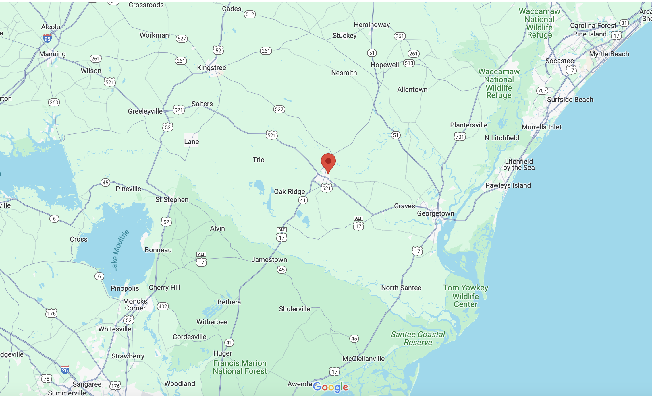Wide Map Of Georgetown County