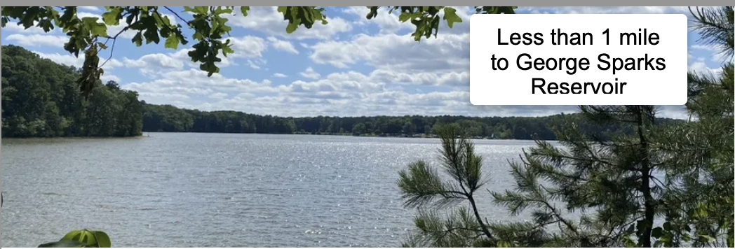 Less than 1 mile to the Sparks Reservoir
