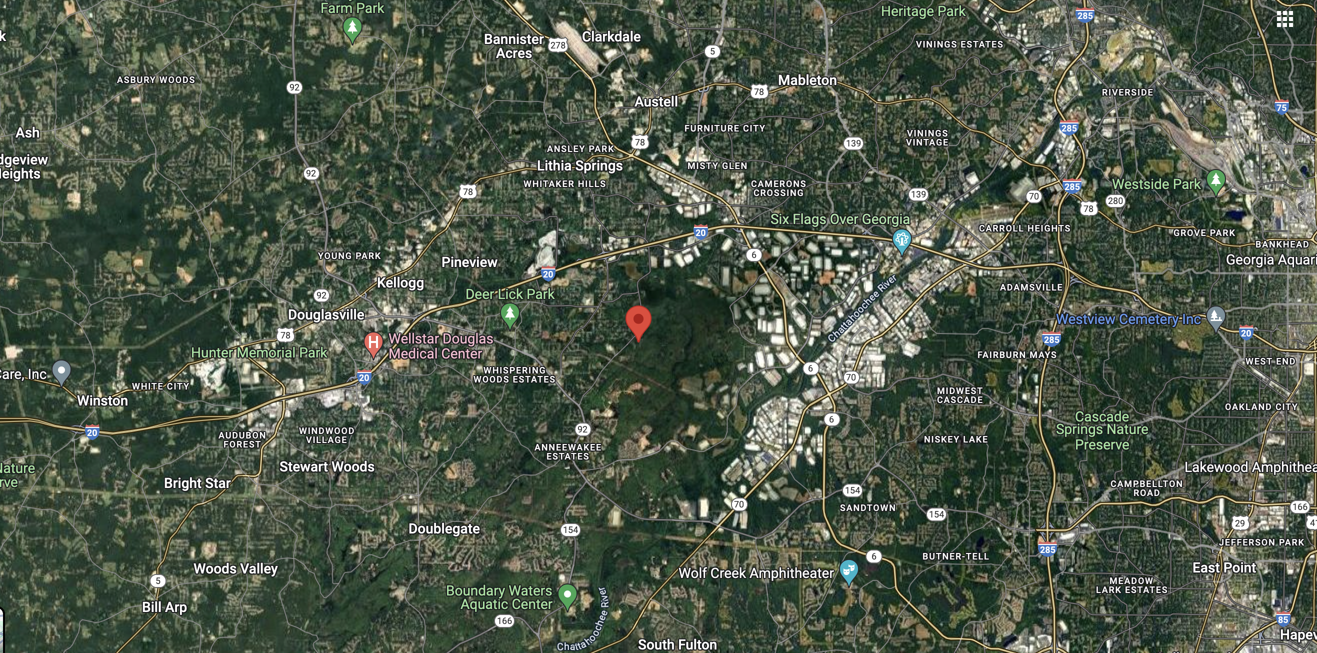 Satellite view farther