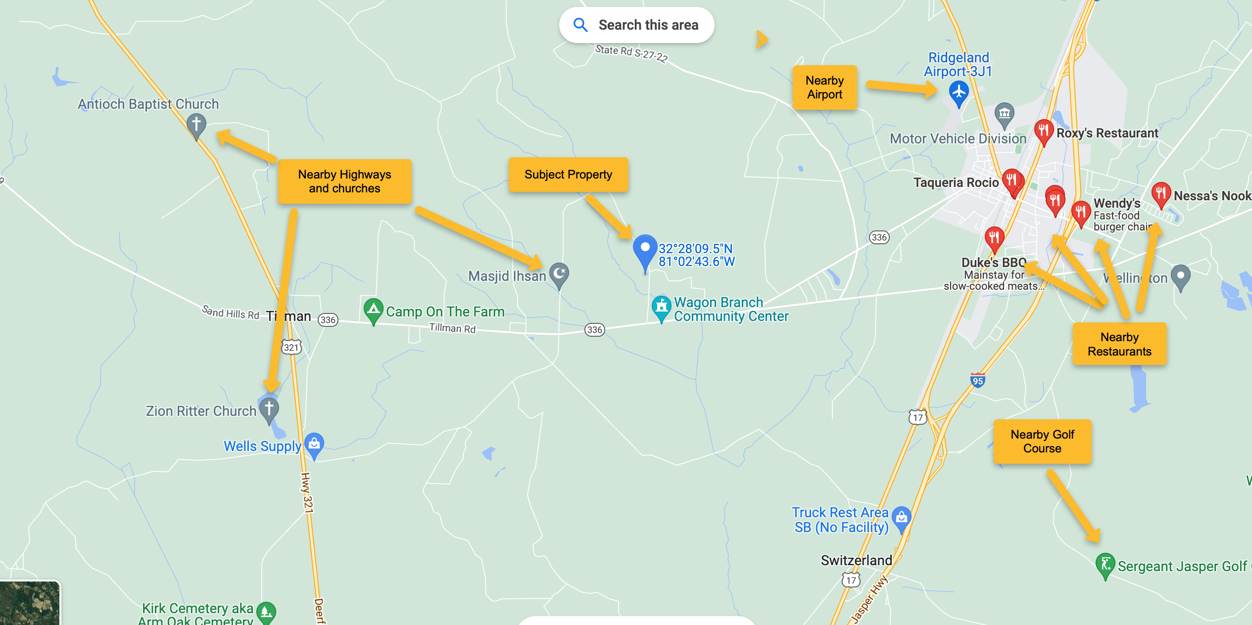 Wagon Branch Loop area map